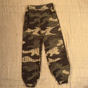 Camo print pants